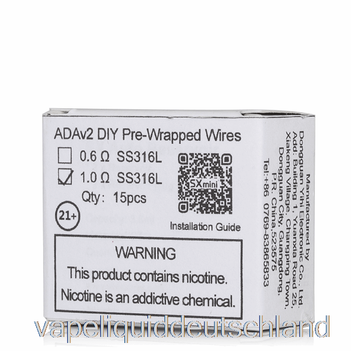 Yihi Sxmini Ada V2 DIY Vorverpackte Drähte 1,0 Ohm Spulen Vape Liquid